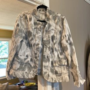 Chicos lightweight cotton blazer jacket